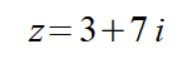 комплексное число в алгебраической форме